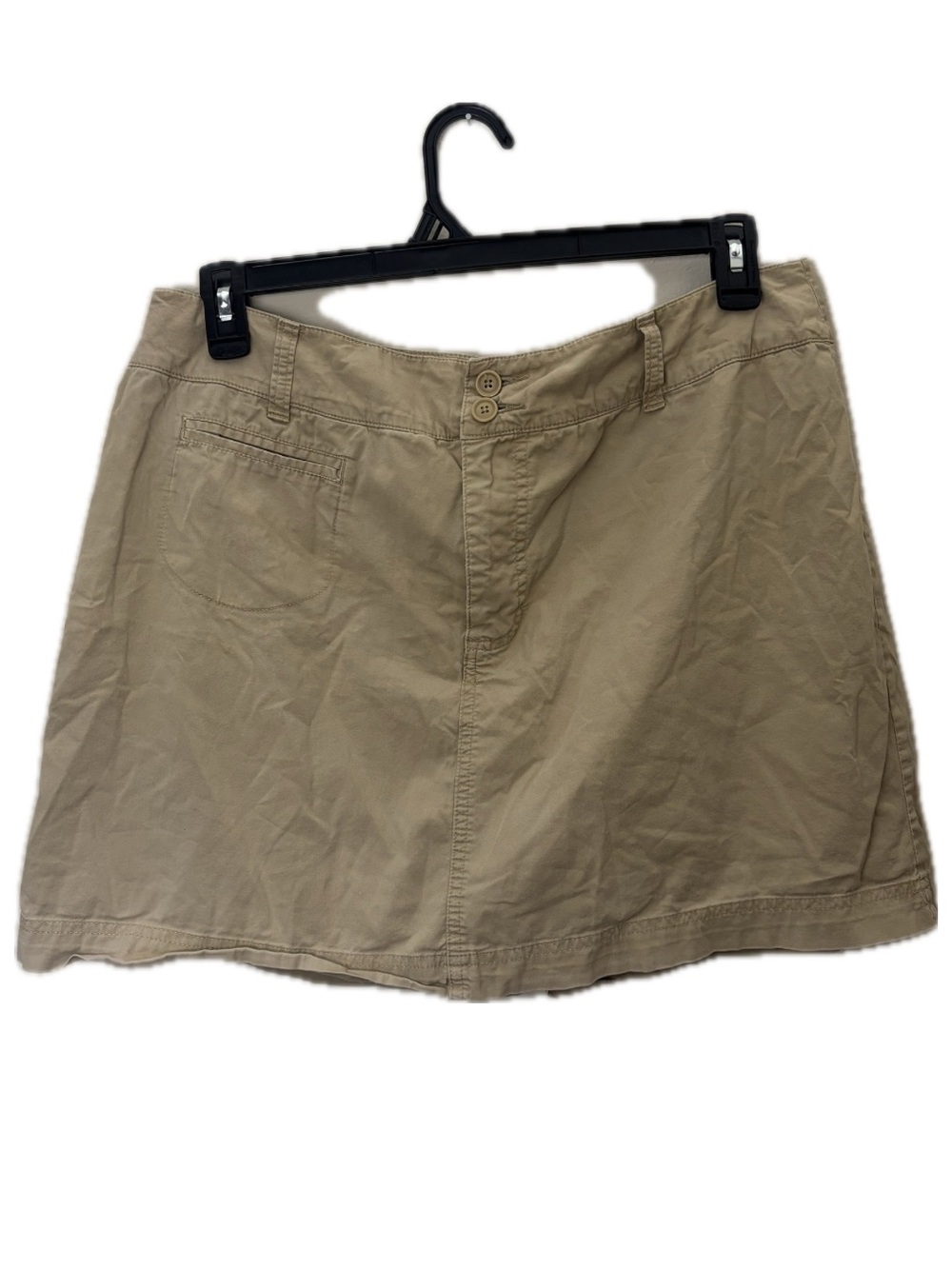 St. John’s Bay Stretch Khaki Skort Size 12 Casual Cotton Blend